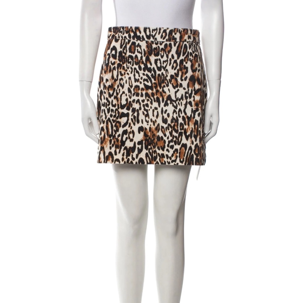 Milly Leopard Cheetah Animal Print Mini Skirt 2